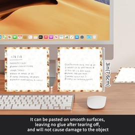 POTYHDC Sticky Notes 3x3 Inches, 2 Pads, Easy Post Cute Self-Stick Notes, Colorful Self Stick Notes Pads for Home Office Notebooks Accessories, Strong Adhesive Note Pad Sunflower Field