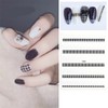 Black and White Lattice Houndstooth Pattern Nail Stickers Lattice Series