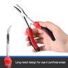 LEONTOOL 6.5 Inches Bent Nose Pliers Mini Long Reach Bent
