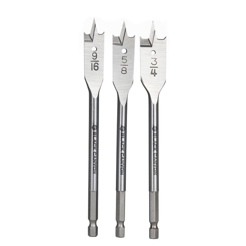 BLACK CANYON 13PCS Spade Bit Set for Wood, Heavy Duty