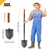 HANTOP Heavy Duty Round Point Digging Shovel with Long Fiberglass