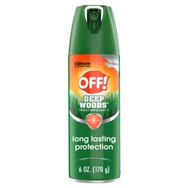 OFF! Deep Woods Insect Repellent Aerosol, Bug Spray With Long Lasting Protection From Mosquitoes, 6 Oz (Pack of 12)