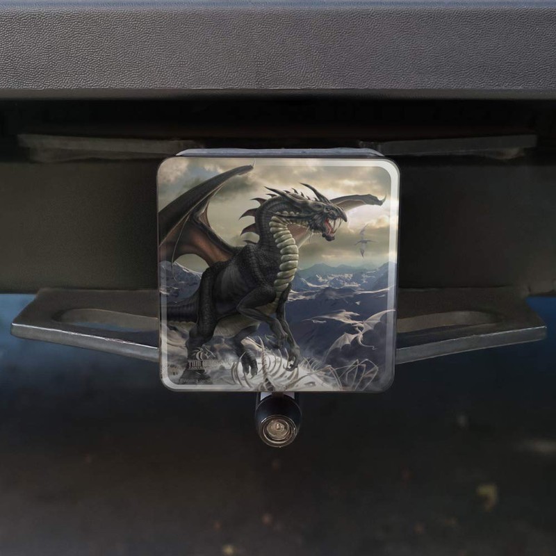 Graphics and More Rogue Dragon Winter Mountain Top Tow Trailer