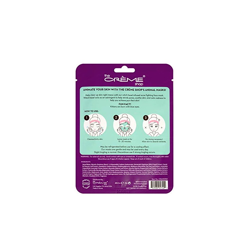 The Crème Shop Máscara facial coreana para el cuidado de