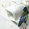 VOGOL Tie Up Blue Bird Kitchen Curtains, Floral Printed Pattern