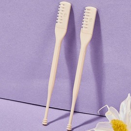 Sluswallow 2Pcs 2024 Manual Ear Nose Hair Trimmer for Women/Men, Portable Personal Trimmer for Facial Care, Double Nose Hair Knife Beard and Mustache Care