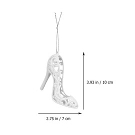 Mini Princess High Heel Shoes Christmas Tree Ornaments 6pcs Plastic Tree Bauble Hanging Pendant for Weddings Birthday Party Favors Decoration