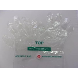 Ursus Enterprises Inc 100 Green CPR Mask Keychain with GLOVES - CPR 30:2 Face Shield