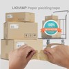 Lichamp Brown Packing Tape, Kraft Paper Tape Brown Gummed Tape