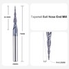 SpeTool 6mm Shank Ball Nose Router Bit, 0.25 Radius, CNC