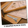DOITOOL 1 Set V-shaped Leather Punch Tools: 10-40mm Hole Puncher