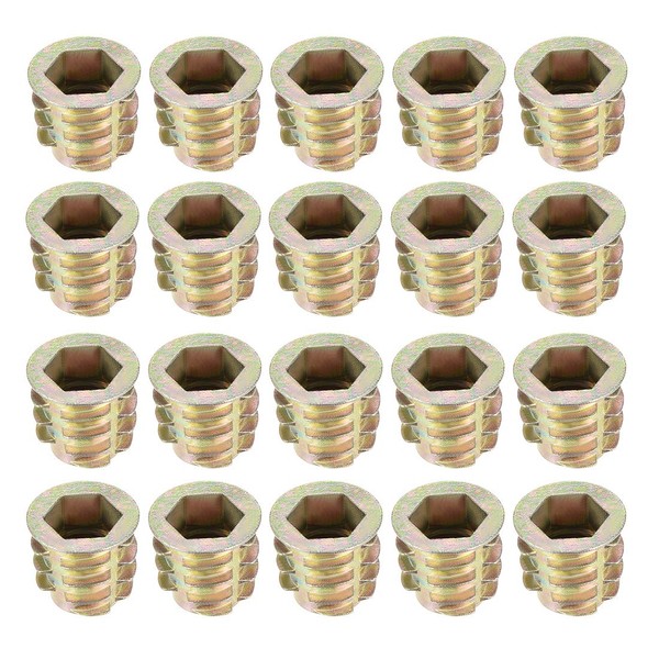 sourcing map Furniture Threaded Insert Nuts Zinc Alloy M10 Internal