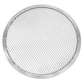 Luxshiny Stainless Steel Pizza Pan - 13-inch Aluminum Pizza Screen with Wire Mesh for Oven & BBQ