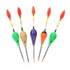 5Pcs Balsa Wood Short Fishing Floats Bobbers Set Tackle Accessory