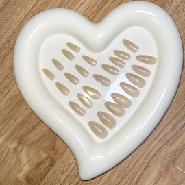 Aurora Press on Nails Medium Almond Fake Nails with Design Artificial Bling Glossy False Nails Nude Stick on Nails Shiny Mirror Clear Glue on Acrylic Nails for Women Girls Nails Decoration 24pcs…