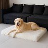 IHAPPYDOG Luxury Faux Fur Orthopedic Dog Beds, Memory Foam Crate