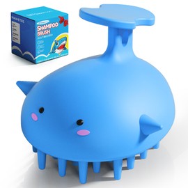 Scalp Massager Hair Growth Shampoo Brush, Silicone Scalp Scrubber Shower Scalp Brush for Hair, Head Massager Scalp Exfoliator for Dandruff Removal, Wet Dry Scalp Massage Tool for Hair Care, Blue