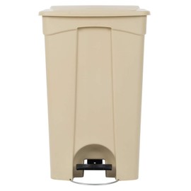 PRO&Family 92 Qt. / 23 Gallon Beige Rectangular Step-On Trash Can. Modern Hands-Free Trash Can for Home, Bathroom, Living Room, Office, Kitchen, Garage, Warehouse, Restaurant