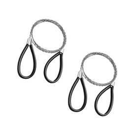 4Pcs Stainless Steel Survival Wire Cable Saw, Heavy Duty Emergency Steel Wire Saw Pocket Size Outdoor Cutting Tool for Wood Camping Hiking Hunting (4)