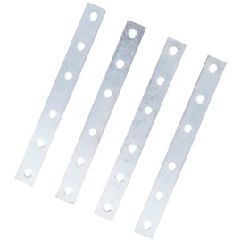 Merriway® BH00222 (4 Pcs) Straight Zinc Plated Repair Plate Bracket Brace, 150 mm (6 inch) - Pack of 4 Pieces