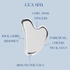 Nanshy Stainless Steel Gua Sha Massage Tool (Silver, Metal) in