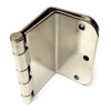 3.5 Inch Swing Clear Offset Door Hinge - Polished Nickel 5/8 Inch Radius