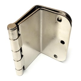 3.5 Inch Swing Clear Offset Door Hinge - Polished Nickel 5/8 Inch Radius