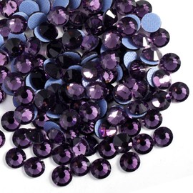 Beadsland Hotfix Rhinestones, 1440pcs Flatback Crystal Rhinestones for Crafts Clothes DIY Decoration, Tanzanite, SS20, 4.6-4.8mm