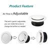 6 inch ABS Adjustable Air Vent White Round Soffit Exhaust