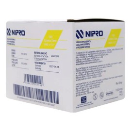 Aguja Hipodermica 30g X 1/2 (13mm) Caja Con 100 Pz Nipro Capacidad en volumen 13 mL