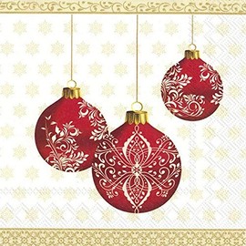 Festive Bubbles Gold Weihnachten Luncheon Papier Tisch Servietten 20 in einer Packung 33 cm quadratisch