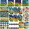 122PCS Camping Party Favors Set, 50 Stickers, 12 Mini Compasses,