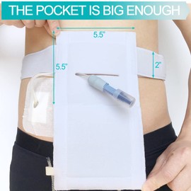 Breathable G Tube Holder Belt Large Square Sponge Feeding Tube Pouch for Gastrostomy J Peg Peritoneal Dialysis PD Peritoneal Dialysis Catheter Accessories Women Men White Small