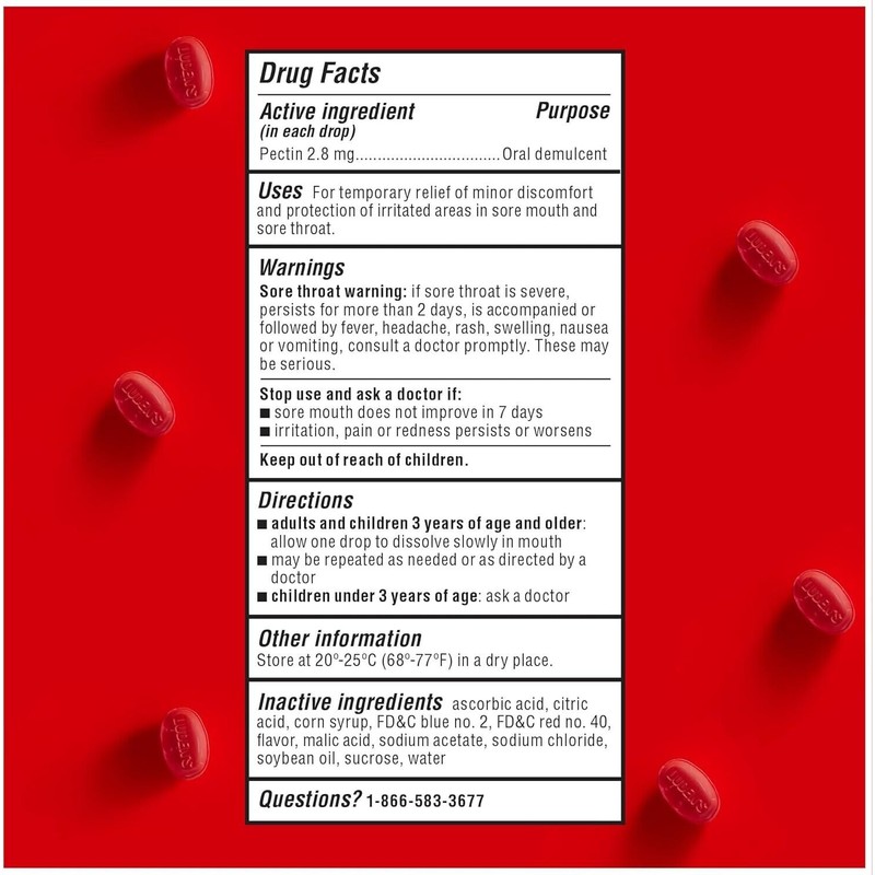 Ludens Luden's Wild Cherry Soothing Oral Lozenge Drops, Sore Throat