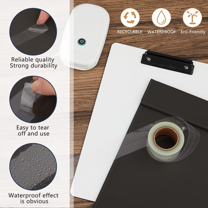 Zonon 500 Pcs Clear Labels Label Protector Clear Stickers Wafer