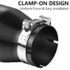 A-KARCK Black Chrome Exhaust Tips 3" Inlet, 3" Inlet 5"