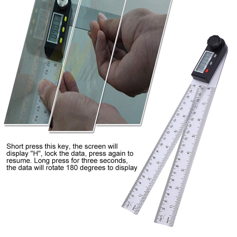 Digital Protractor, Digital Angle Ruler Finder,Meter Digital Display Plastic Goniometer