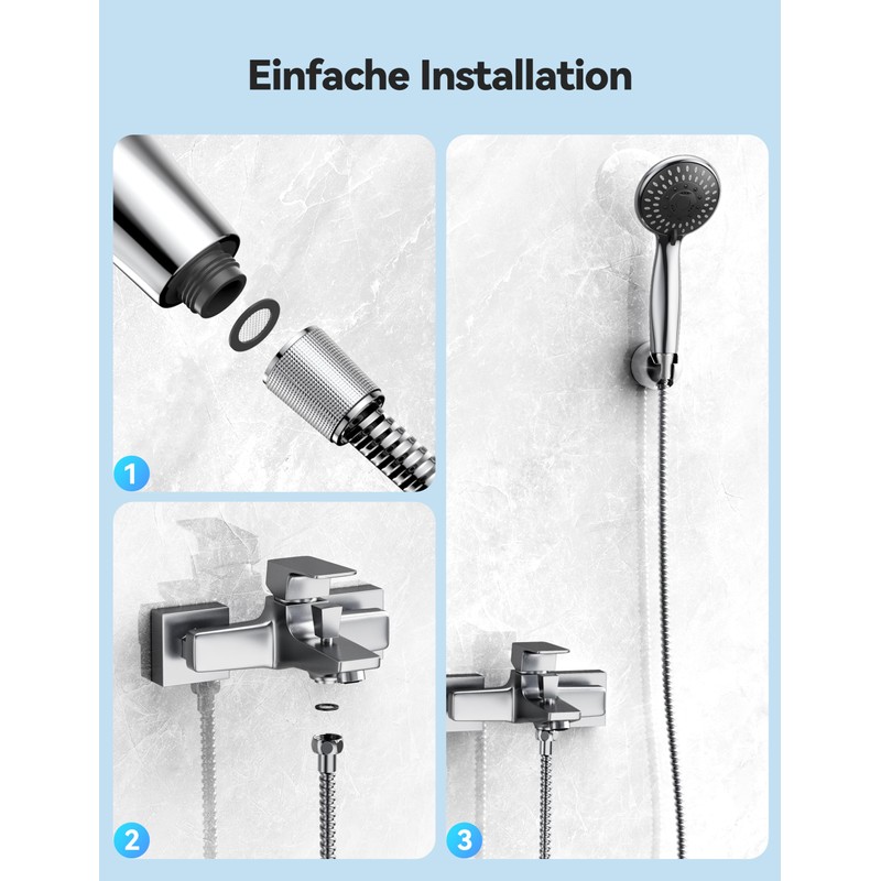 VOXON Shower Head Water Saving Shower Head with 5 Jet