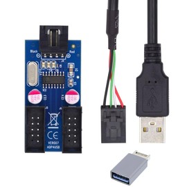 ChenYang USB 3.1 Type-E Front Panel Header 1 to 2 USB 2.0 9Pin Header HUB Motherboard Port Multiplier Adapter