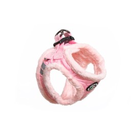 CHIARA MIA Soft Chest Harness, Size XS (Soft Dog Harness, Waterproof Exterior, Adjustable with Velcro Closure, Safety with Reflective Safety Strips), Colour: Pink