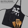 POFULL Funny Grill Gift for Dad The Grillfather Apron Barbecue
