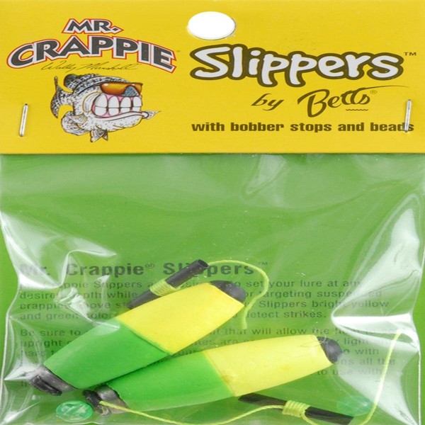 Betts Mr Crappie Slipper Float Cigar 1-1/2in Weighted 2pk W/Stop Md#: M00BWSF-2YG