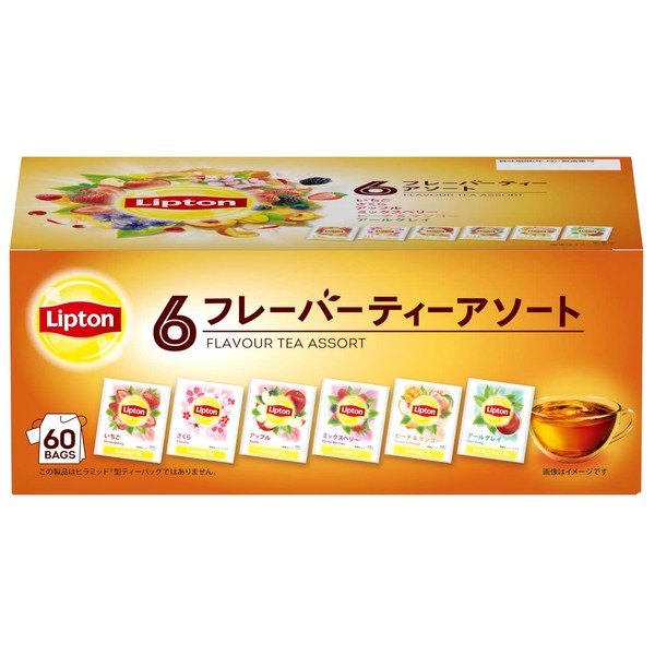 Lipton Tea Flavored Tea Assortment, Individual Packaging, 60 Bags
