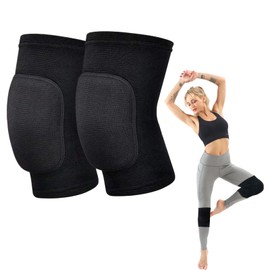 MHDUYEG Knee Pads Volleyball 1 Pair Knee Pads Dance Knee Pads Handball Knee Pads Volleyball Women's Nti Collision Soft Thickening Sponge Knee Pads for Yoga Sports Running (Black)