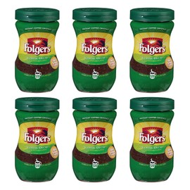 Folgers Classic Roast Decaf Instant Coffee Crystals, 8 Ounce (Pack of 6)
