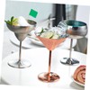 GRIRIW Stainless Steel Wine Goblet Metal Cocktail Cup for Parties