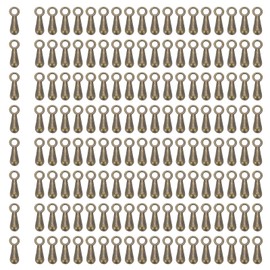 PATIKIL Extender Chain Teardrop, 400 Pcs Metal Tear Drop Dangle End Beads End Drop Charm Terminators for DIY Jewelry Findings Necklace Making Crafting Anklets, Green