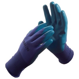 XZSUN Gardening Gloves 4 Pairs Safety Protective Garden Work Latex Coated Ladies Men(Medium)