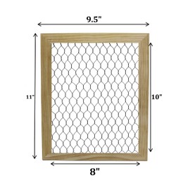 Unfinished Wood Chicken Wire Frame - Ready to Decorate, Add Photos, Collages, Jewelry and More - Measures 9.5" x 11.5" Inside 8"x10" | 2 Pack