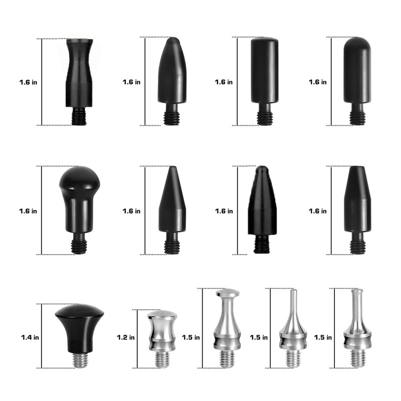 LadyRosian 16PCS Car Paintless Dent Repair Tools Aluminum Dent Hammer